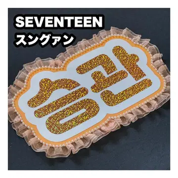 승관 SEVENTEEN 네임 보드 부채 글자 네무보