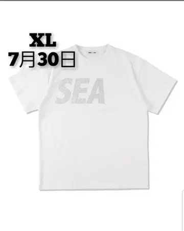 SEA (라인 스톤) 봄/여름 티셔츠 / 화이트