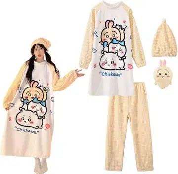 치이카와 토끼 룸웨어 세트 토끼 봉제 인형 포함
