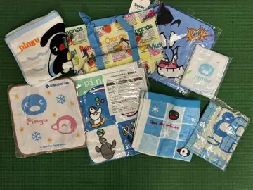 Pingu 핸드 타월 손수건 손수건 타월 런치 백 핑구
