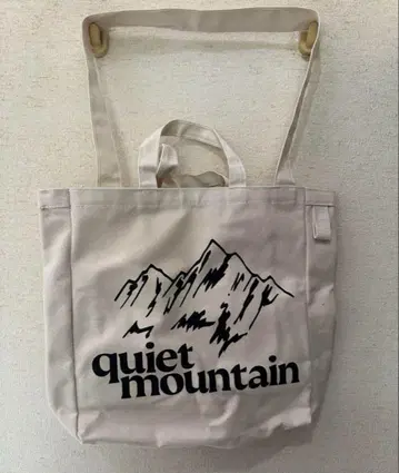 quiet mountain cafe 토트백 100% 코튼 USA제