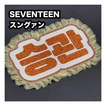 승관 SEVENTEEN 세부치 네임 보드 부채 문자 네무보