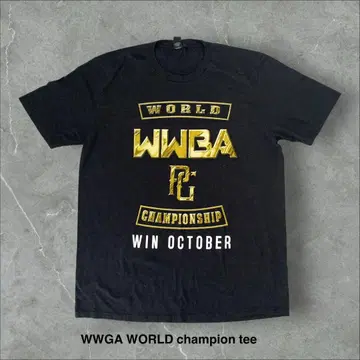 WWGA WORLD championT 셔츠 양면 프린트 디자인