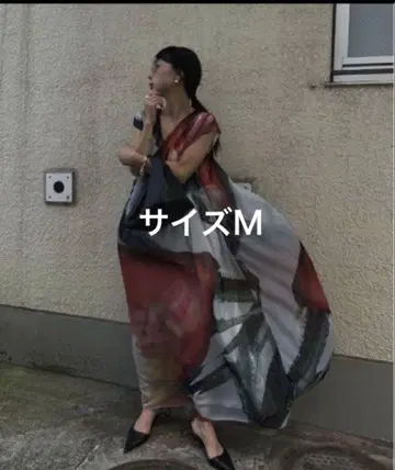 아메리 2웨이 아트 프린트 시어 드레스
