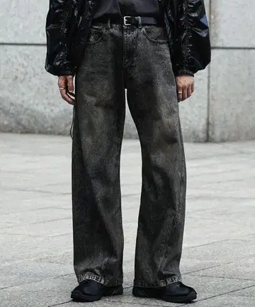 청바지 VINTAGE WASHED CURVED DENIM