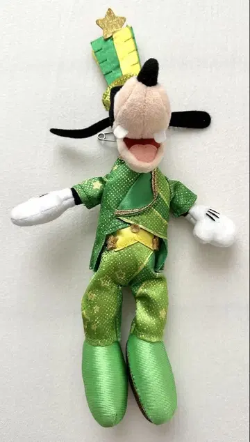 디즈니랜드 40주년 구피 봉제 인형 배지 인형 키링