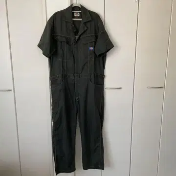 디키즈 Dickies 블랙 오버롤 반팔 L