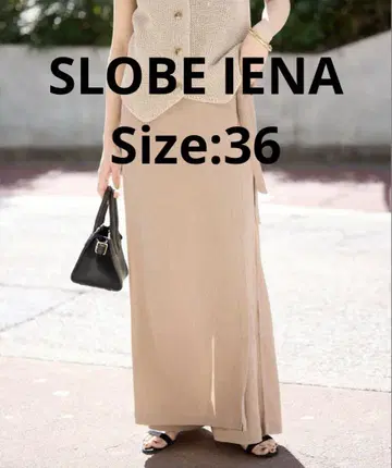 SLOBE IENA 랩 저리 팬츠 베이지 36 사이즈