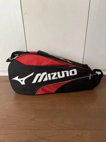Mizuno 테니스 라켓 백 블랙/빨간색 백팩 2WAY