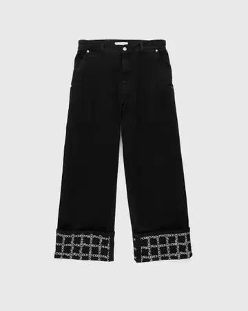 JW ANDERSON LOGO GLID CUFF WIDELEG JEANS