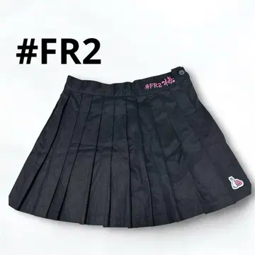 #FR2 에프알2 자수 플리츠 스커트 매실 토끼 블랙