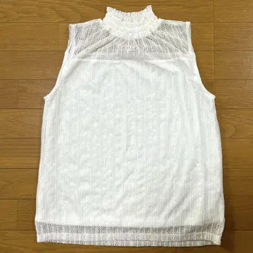 레이스 슬리브리스 상의