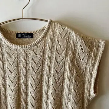 vintage 베이지 썸머 니트 80s 90s