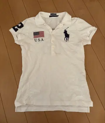 랄프 로렌 피케 셔츠 빅 포니 USA 화이트