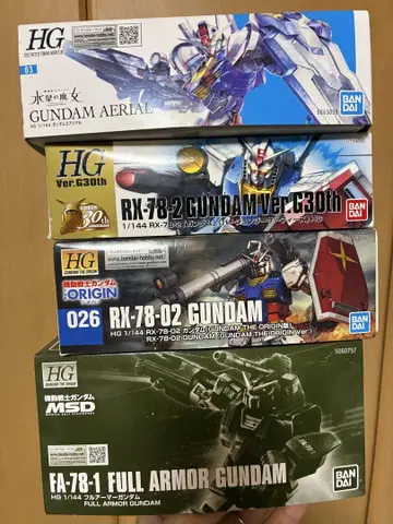 HG 건담 프라모델 4종 세트