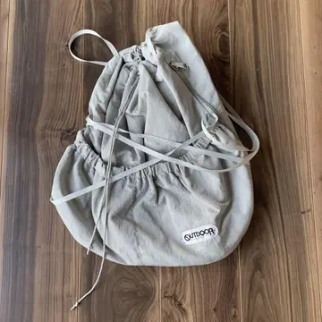 OUTDOOR 그레이 드로우 스트링 백 별주 원숄더