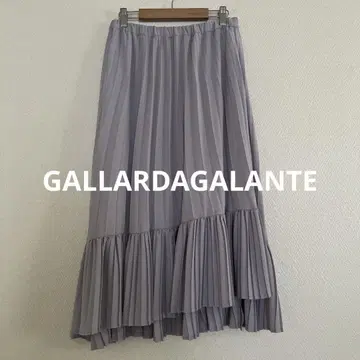 GALLARDAGALANTE 불규칙한 밑단 플리츠 스커트
