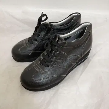 Reidroc VITA NOVA 블랙 가죽 웨지솔 신발