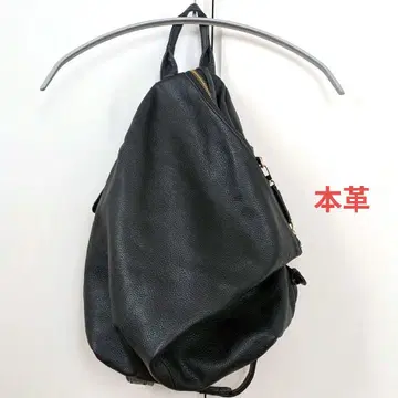 TEM 천연 가죽 백팩(소가죽) 여성용 백팩 블랙