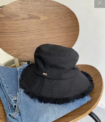 DouDou 두두 프린지 버킷 햇 블랙 검정 버킷햇