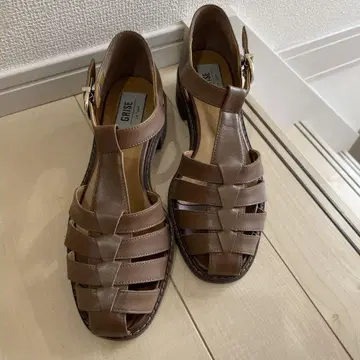 GRISE 브라운 샌들 구르카 구르카 샌들 22.5 르탈론