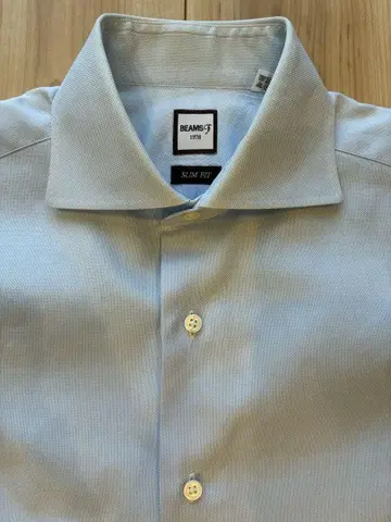 BEAMS F SLIM FIT 라이트 블루 셔츠 38 사이즈