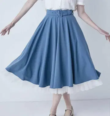 an another angelus 파니에 서큘러 스커트 블루
