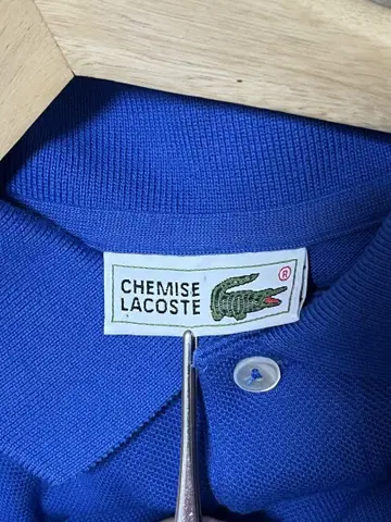 CHEMISE LACOSTE 피케 셔츠 사이즈 4 블루