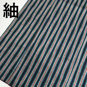 얇은 명주 순수 실크 그라데이션 줄무늬 멋진 색감 기모노 U-6688