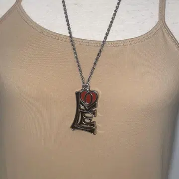 안나수이 ANNA SUI 펜던트 LOVE 실버 체인 각인