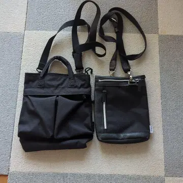 블랙 나일론 숄더백