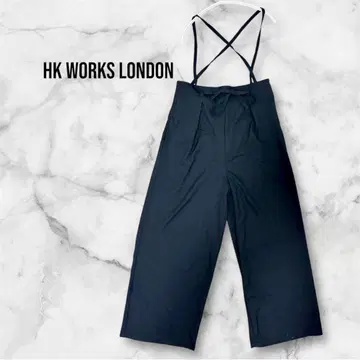 HK WORKS LONDON 블랙 살로펫 새상품급 소프트 내추럴 팬츠 M