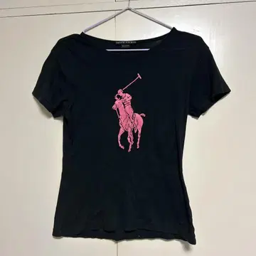 Ralph Lauren 블랙 반팔 티셔츠 폴로 말 로고
