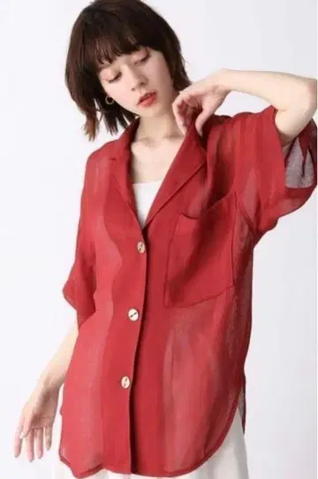 지나시스 메쉬 테일러드 셔츠 자켓 JEANASIS