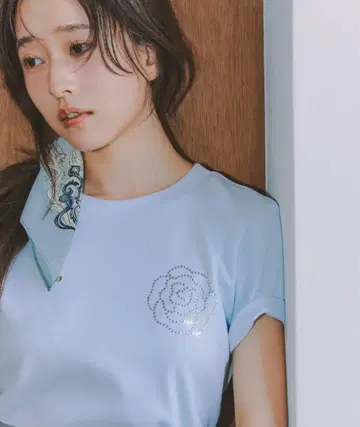 Snidel ORGANICS 큐빅 티셔츠