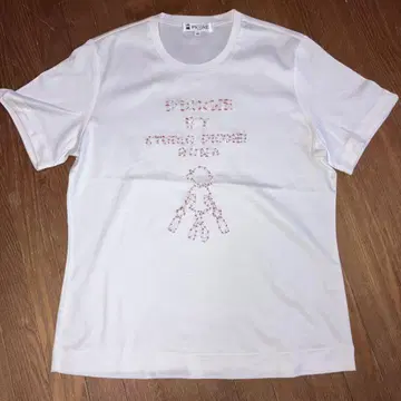 피코네 자수 화이트 티셔츠
