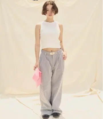 common gull products. 스트라이프 와이드 팬츠