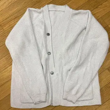 울 미들 게이지 V넥 가디건