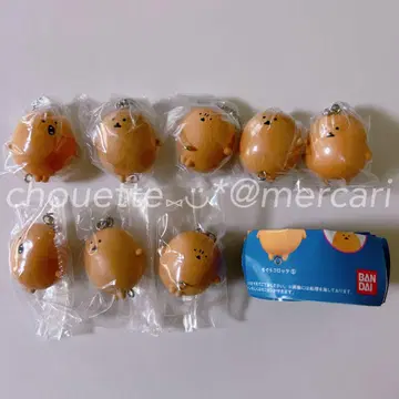 새상품 모구라 고로케 연결 마스코트 8종 가챠 나가노 농담곰