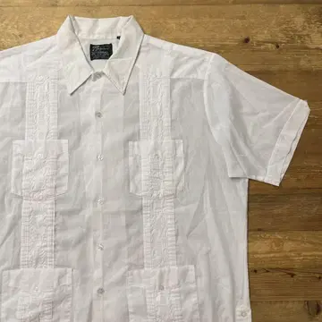 80s Guayabera 구아야베라 쿠바 셔츠 오픈 카라