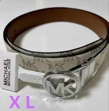 마이클코어스 MK 로고 벨트 화이트 리버서블