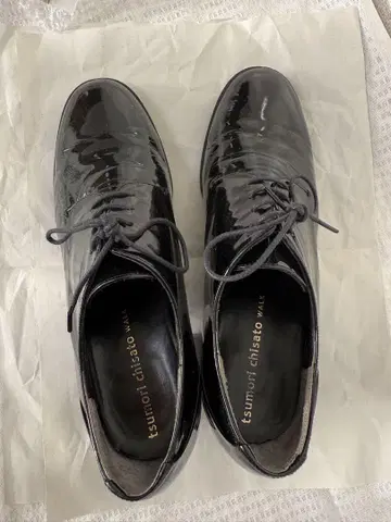 tsumori chisato 블랙 레이스업 슈즈