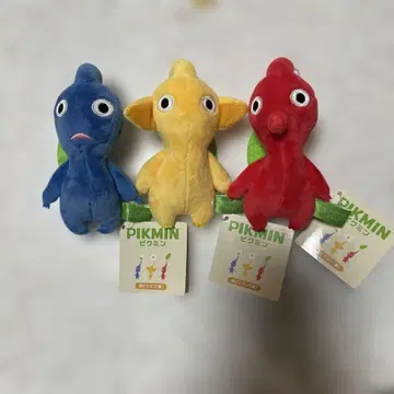 피크민 봉제 인형 세트 블루, 노랑, 빨강
