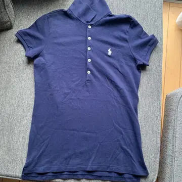 폴로 랄프 로렌 네이비 반팔 슬림 피케 셔츠 M