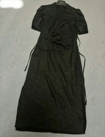 블랙 랩 스타일 반팔 원피스