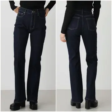 AZULbymoussy 다크 블루 부츠 컷 데님