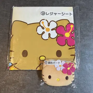 키티 복권 일광화상 레저 시트 얼굴 모양 파우치