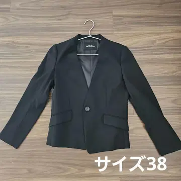 green label relaxing 노카라 자켓 블랙 38