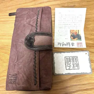 미사용 새상품 노무라 슈헤이 장지갑 장인 가죽