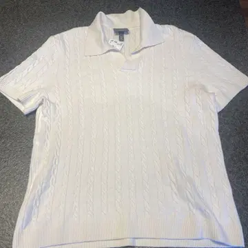 H&M 케이블 니트 피케 셔츠 M 새상품